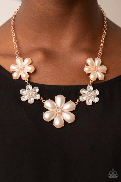 Paparazzi Accessories - Fiercely Flowering - Copper Necklace - Bling by JessieK