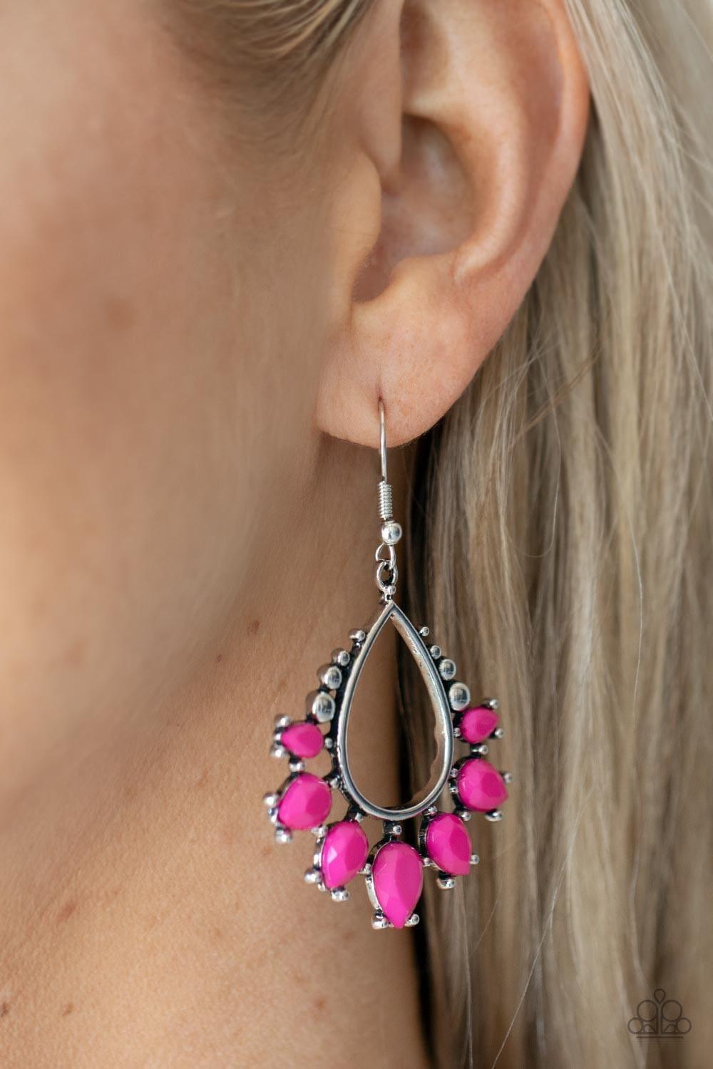 Paparazzi Accessories - Flamboyant Ferocity - Pink Earrings - Bling by JessieK