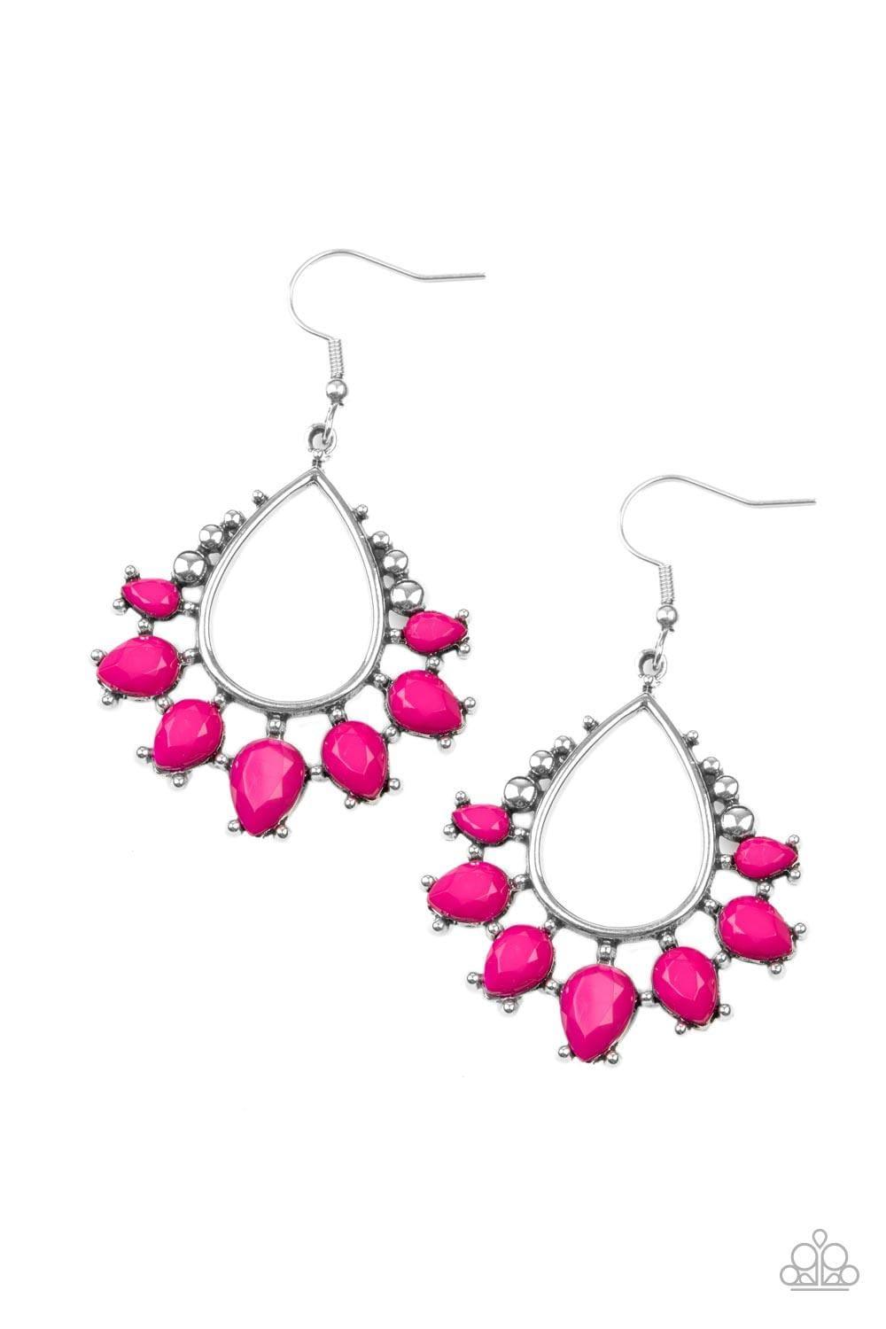 Paparazzi Accessories - Flamboyant Ferocity - Pink Earrings - Bling by JessieK