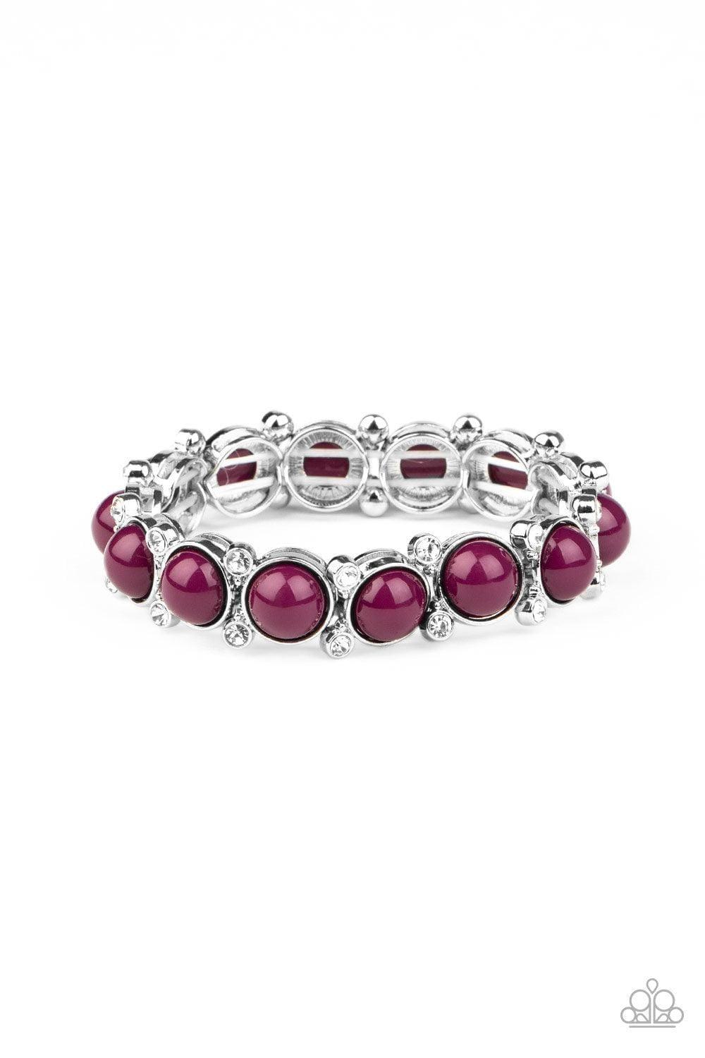 Paparazzi Accessories - Flamboyantly Fruity - Purple Bracelet - Bling by JessieK