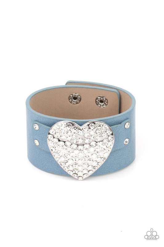 Paparazzi Accessories - Flauntable Flirt - Blue Bracelet - Bling by JessieK