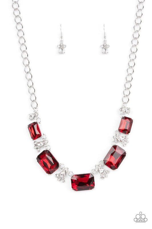 Paparazzi Accessories - Flawlessly Famous - Red Necklace - Bling by JessieK