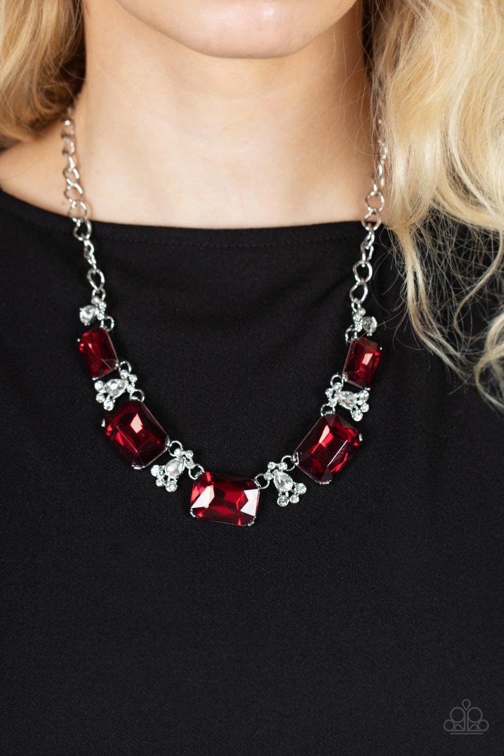 Paparazzi Accessories - Flawlessly Famous - Red Necklace - Bling by JessieK