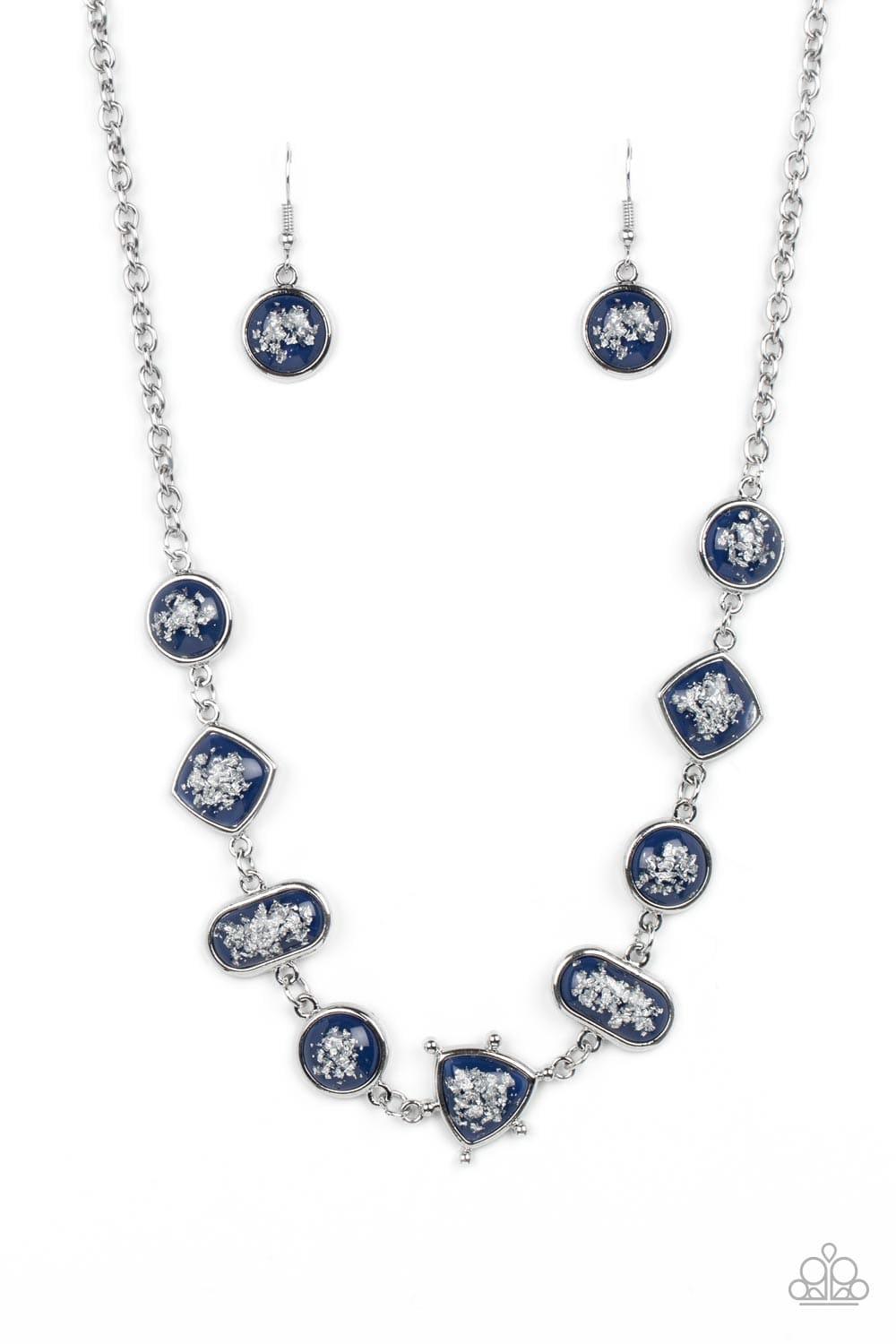 Paparazzi Accessories - Fleek And Flecked - Blue Necklace - Bling by JessieK