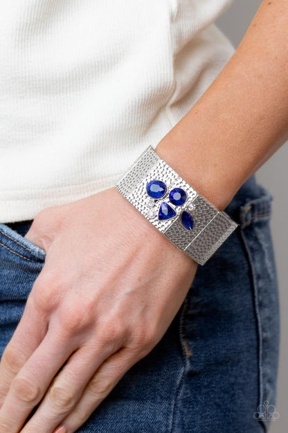 Paparazzi Accessories - Flickering Fortune - Blue Bracelet - Bling by JessieK