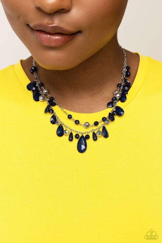 Paparazzi Accessories - Flirty Flood - Blue Necklace - Bling by JessieK