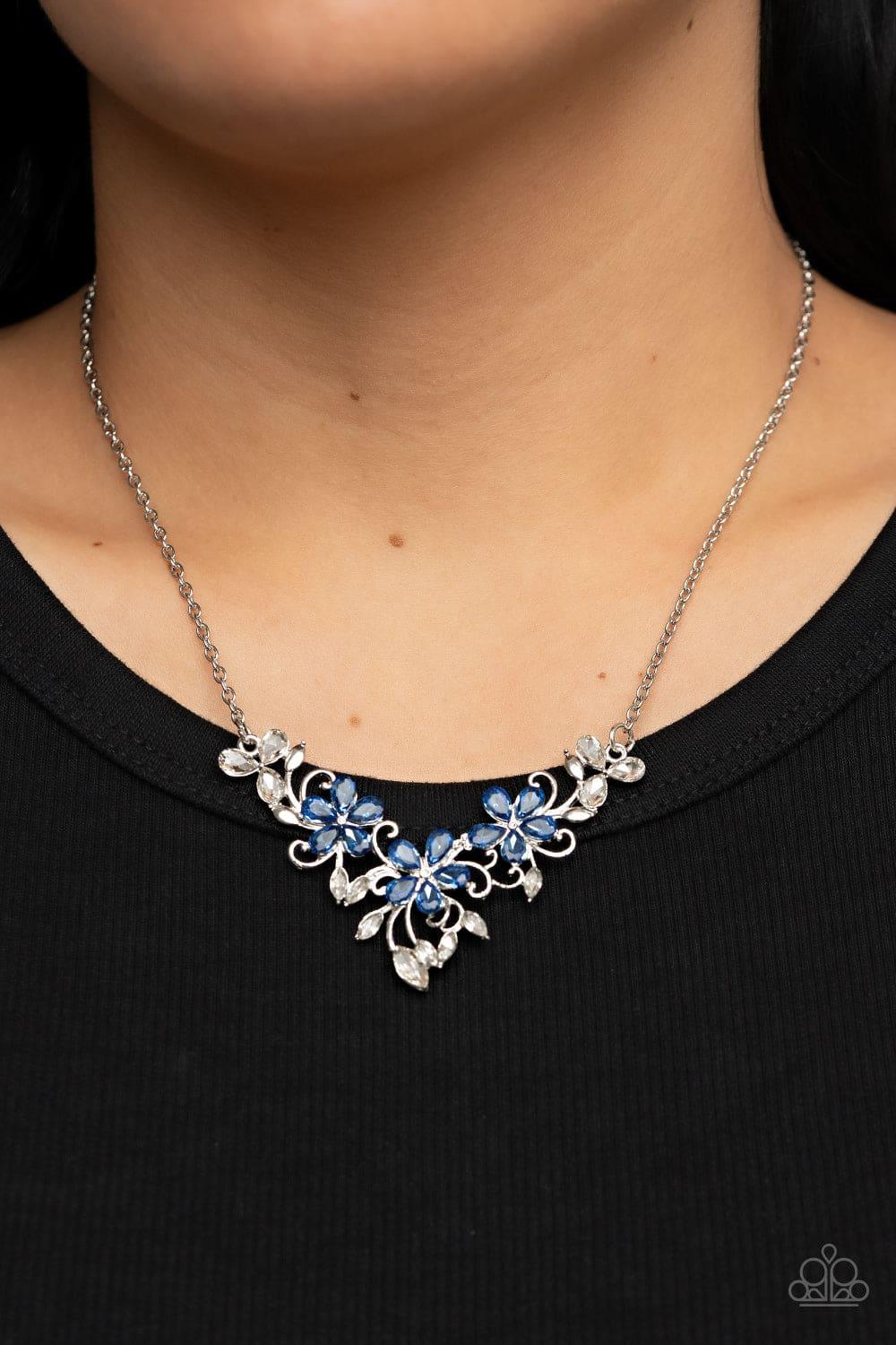 Paparazzi Accessories - Floral Fashion Show - Blue Necklace - Bling by JessieK