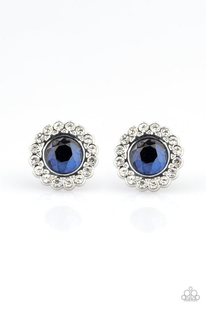 Paparazzi Accessories - Floral Glow - Blue Earrings - Bling by JessieK