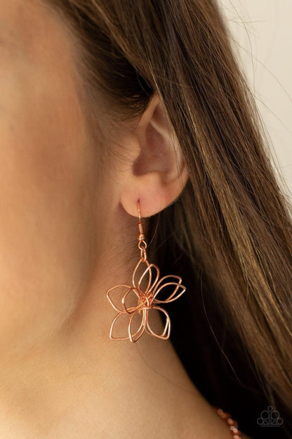 Paparazzi Accessories - Flower Garden Fashionista - Copper Necklace - Bling by JessieK