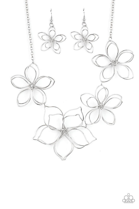 Paparazzi Accessories - Flower Garden Fashionista - Silver Necklace - Bling by JessieK