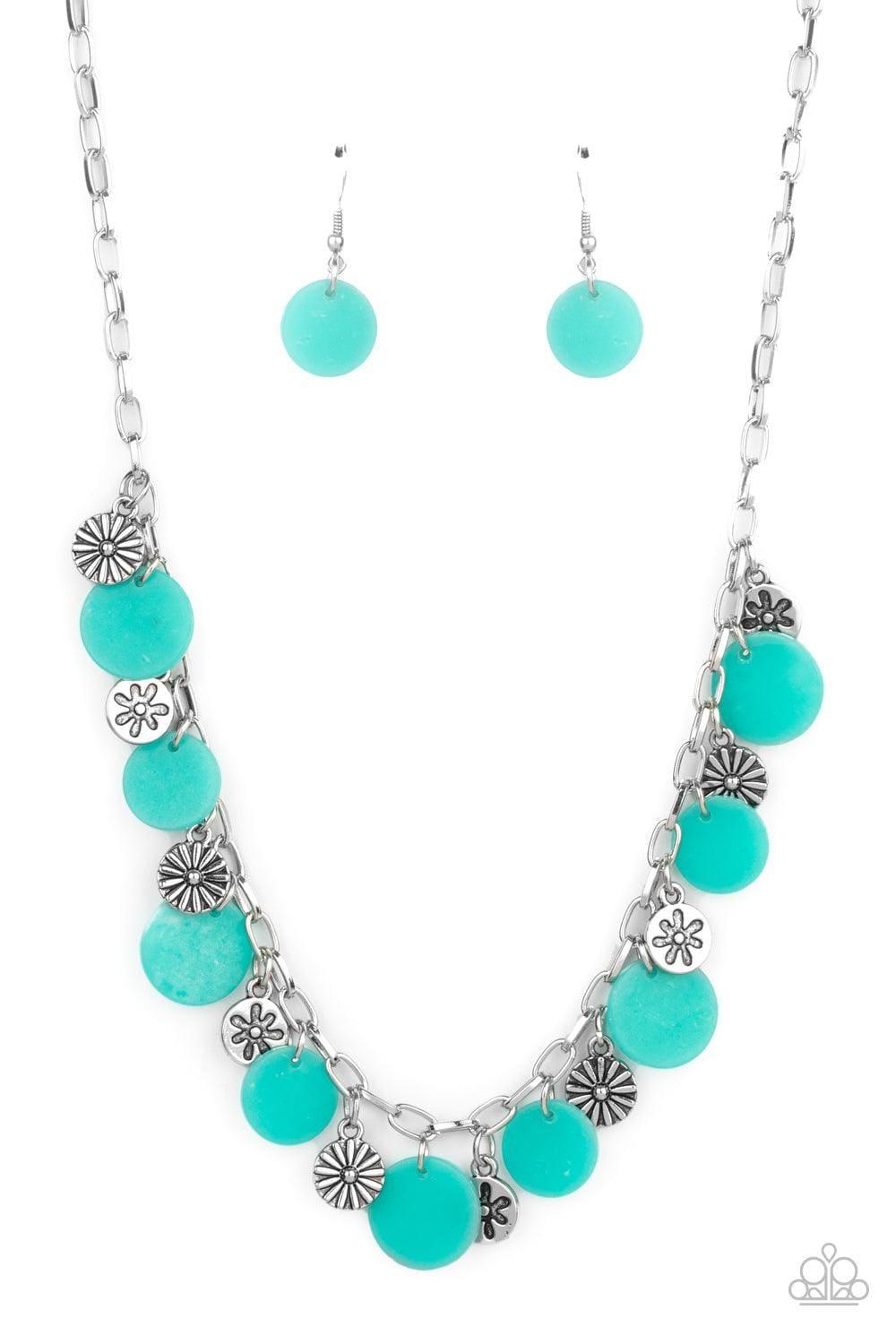 Paparazzi Accessories - Flower Powered - Blue Necklace - Bling by JessieK