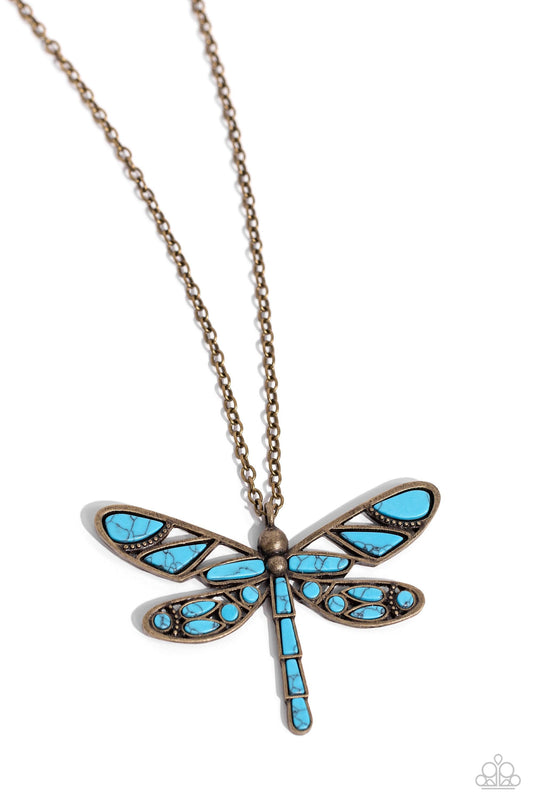 Paparazzi Accessories FLYING Low - Brass Necklace