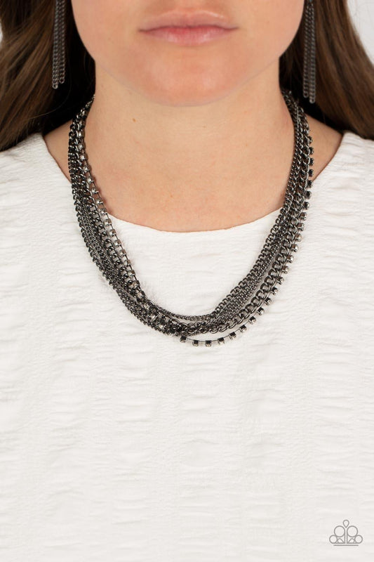 Paparazzi Accessories - Free To Chainge My Mind - Black Necklace - Bling by JessieK
