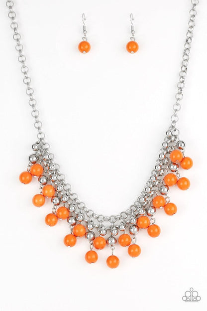 Paparazzi Accessories - Friday Night Fringe - Orange Necklace - Bling by JessieK