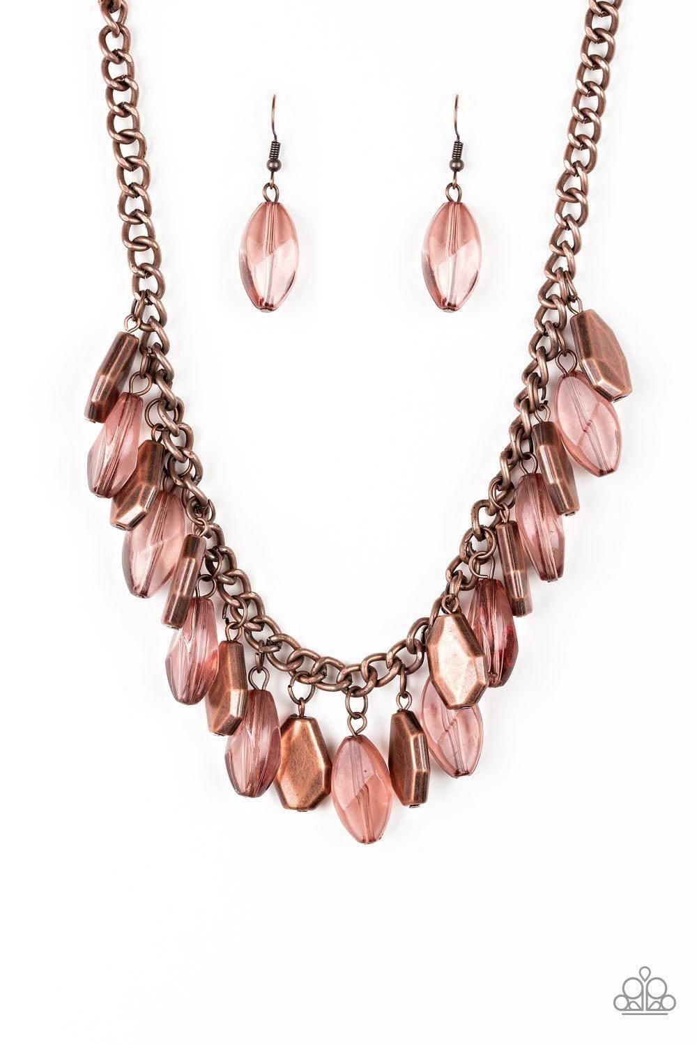 Paparazzi Accessories - Fringe Fabulous - Copper Necklace - Bling by JessieK