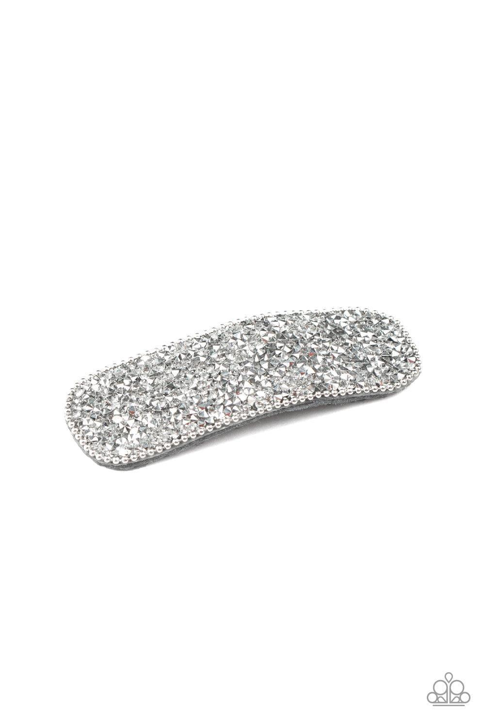 Paparazzi Accessories - From Hair On Out - Silver Hair Clip - Bling by JessieK