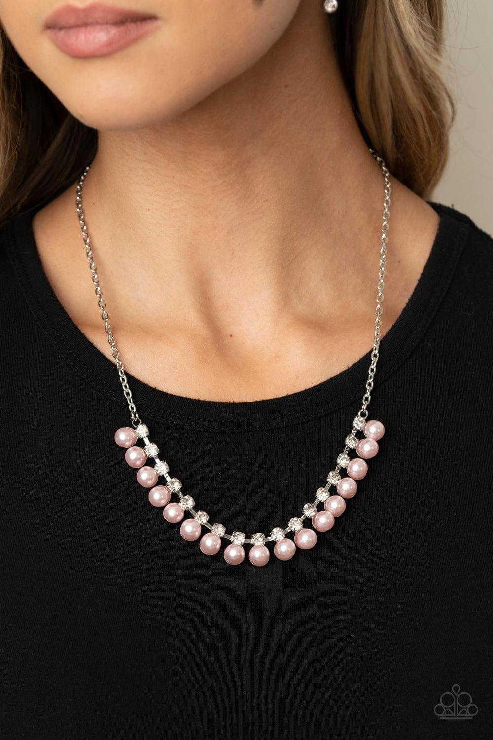 Paparazzi Accessories - Frozen In Timeless - Pink Necklace - Bling by JessieK