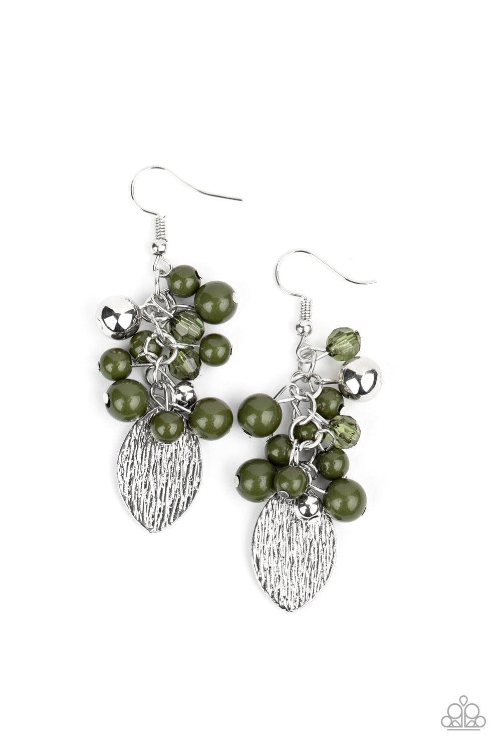 Paparazzi Accessories - Fruity Finesse - Green Earrings - Bling by JessieK