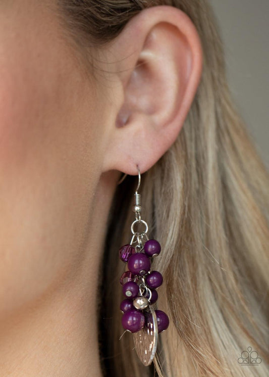 Paparazzi Accessories - Fruity Finesse - Purple Earrings - Bling by JessieK