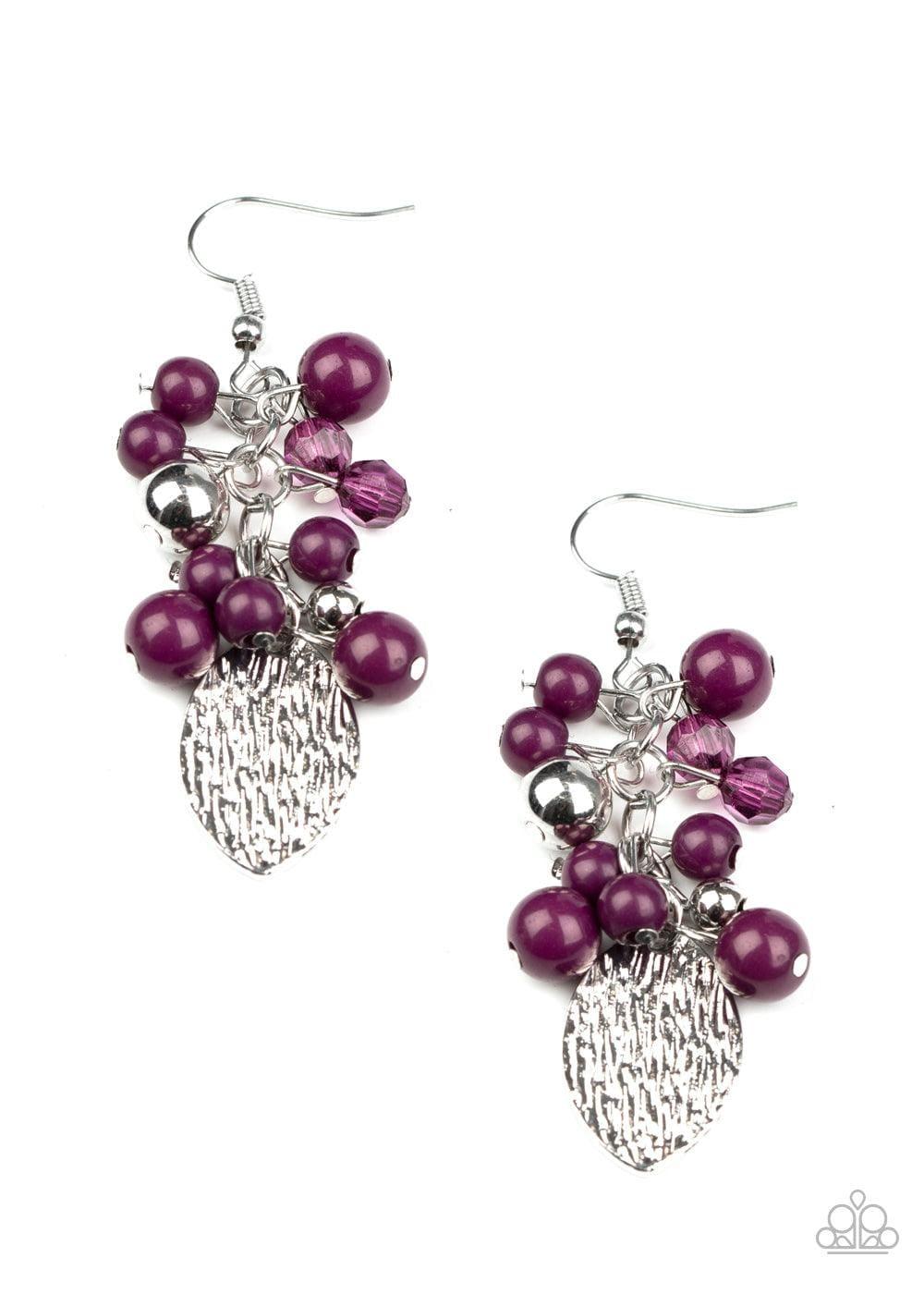 Paparazzi Accessories - Fruity Finesse - Purple Earrings - Bling by JessieK