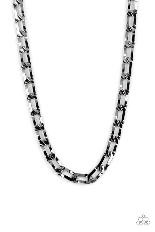 Paparazzi Accessories - Full-court Press - Black Men's Necklace - Bling by JessieK