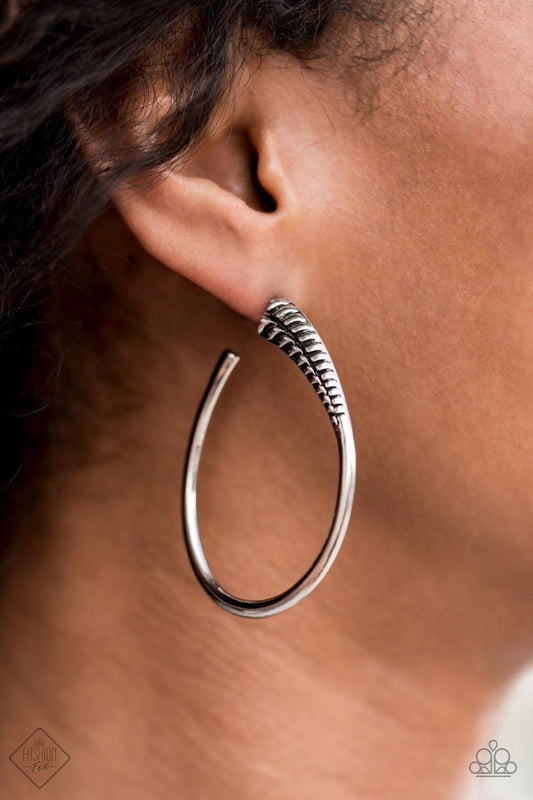 Paparazzi Accessories - Fully Loaded - Silver Hoop Earrings - Bling by JessieK