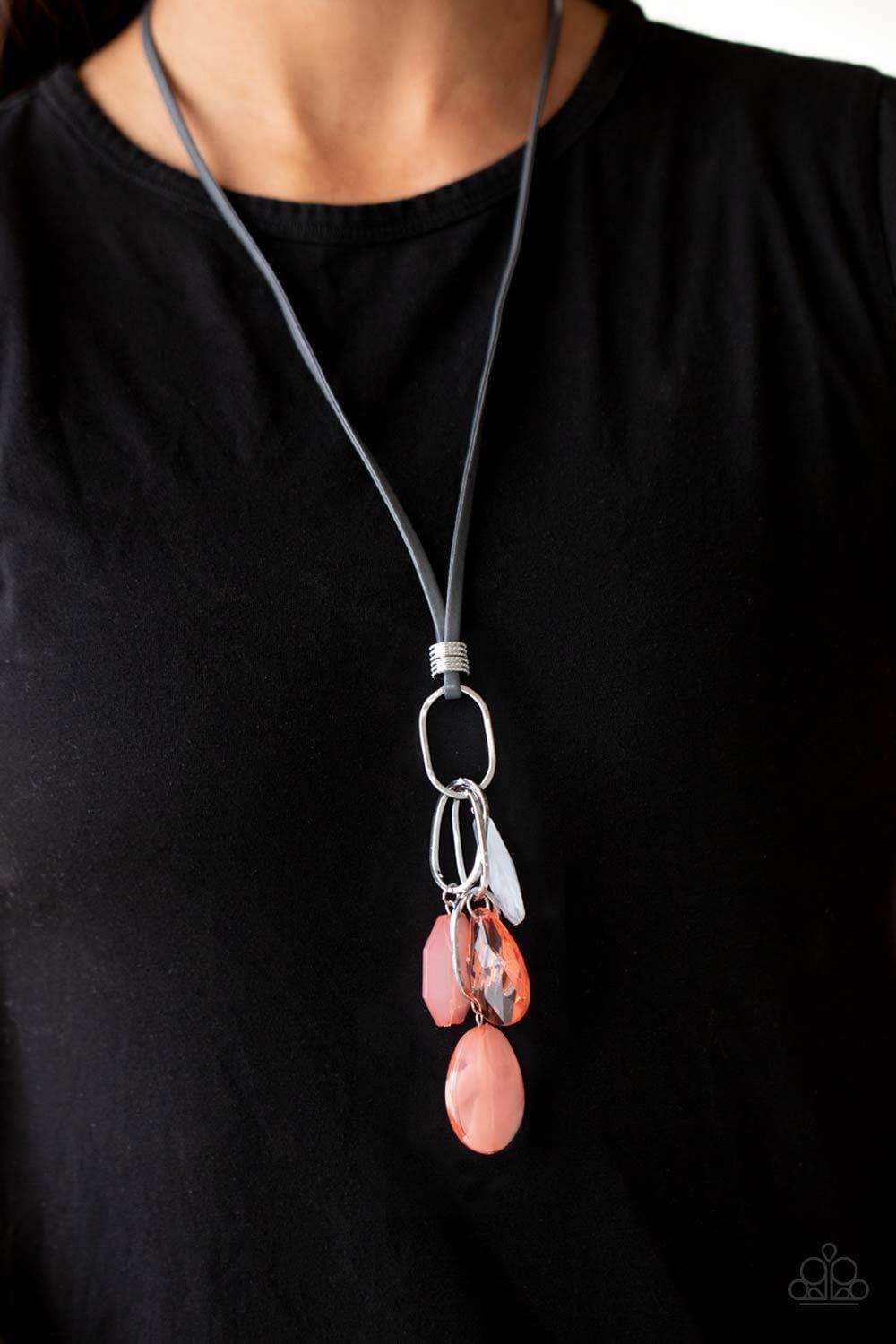 Paparazzi Accessories - Fundamentally Flirtatious - Orange (coral) Necklace - Bling by JessieK