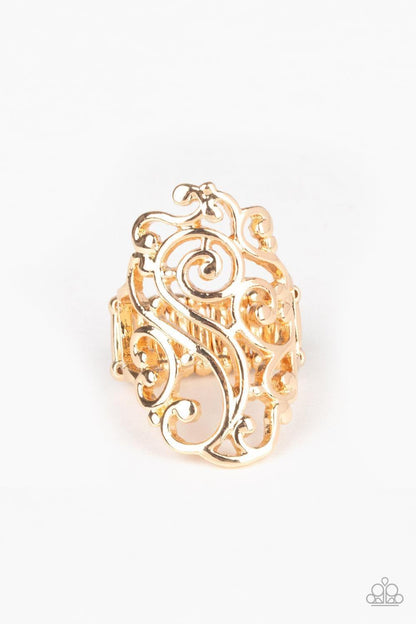 Paparazzi Accessories - Garden Bliss - Gold Ring - Bling by JessieK
