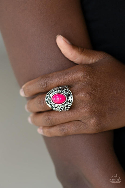 Paparazzi Accessories - Garden Tranquility - Pink Ring - Bling by JessieK