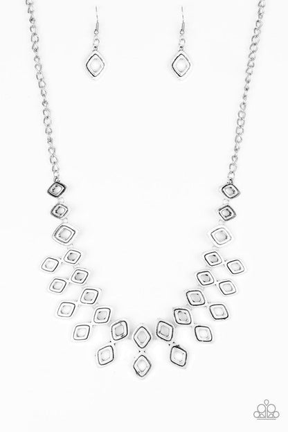 Paparazzi Accessories - Geocentric - Silver Necklace - Bling by JessieK