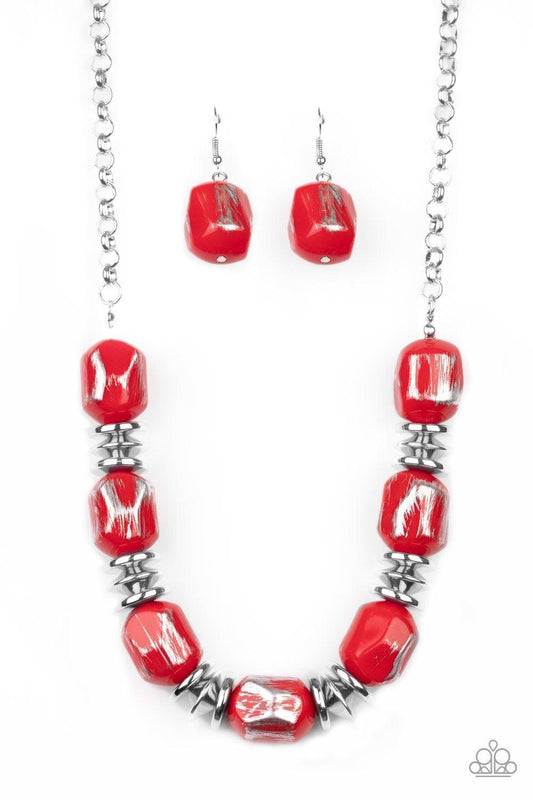 Paparazzi Accessories - Girl Grit - Red Necklace - Bling by JessieK