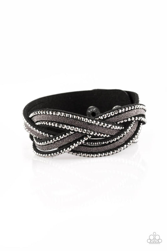 Paparazzi Accessories - Girls Do It Better - Black Snap Bracelet - Bling by JessieK