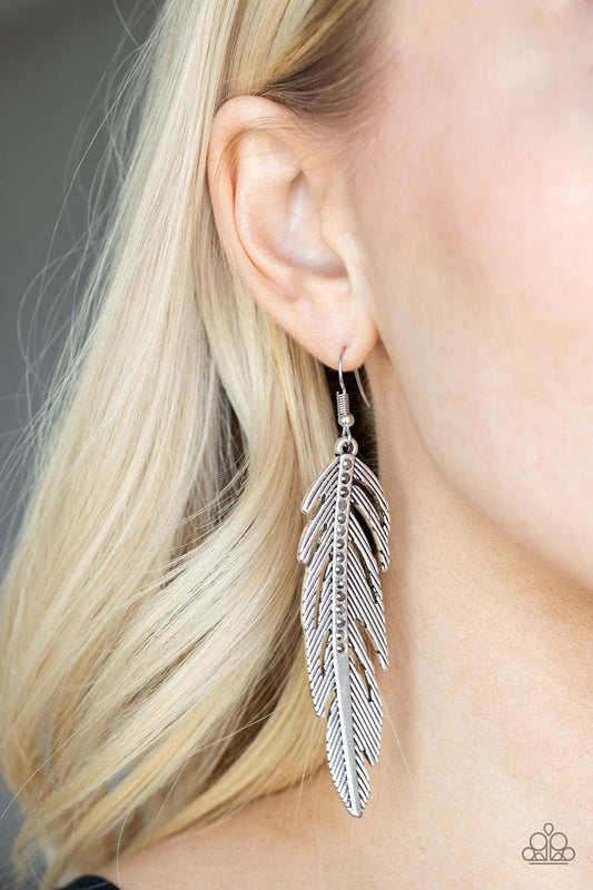 Paparazzi Accessories - Give Me a Roost - Silver Earring - Bling by JessieK