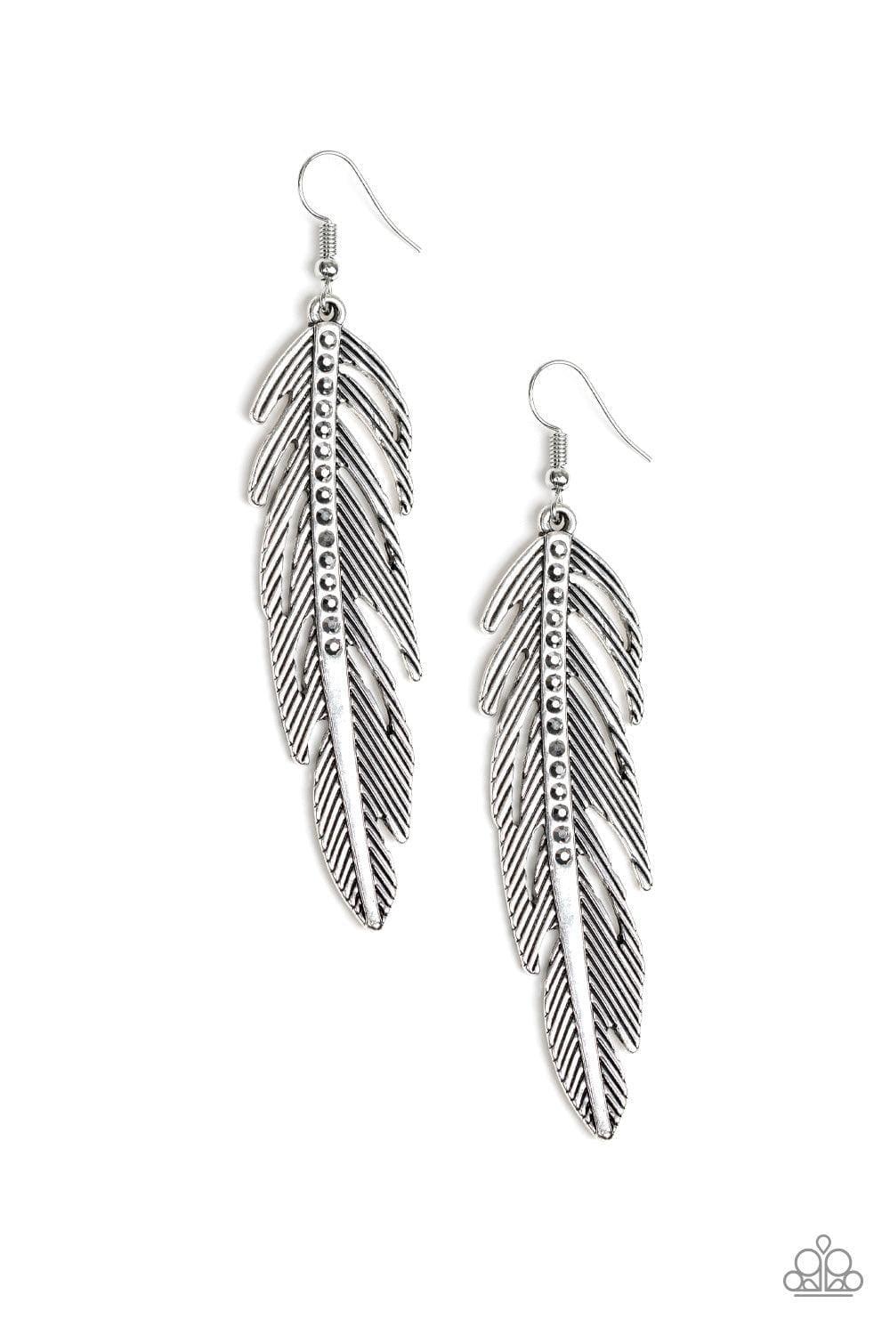 Paparazzi Accessories - Give Me a Roost - Silver Earring - Bling by JessieK