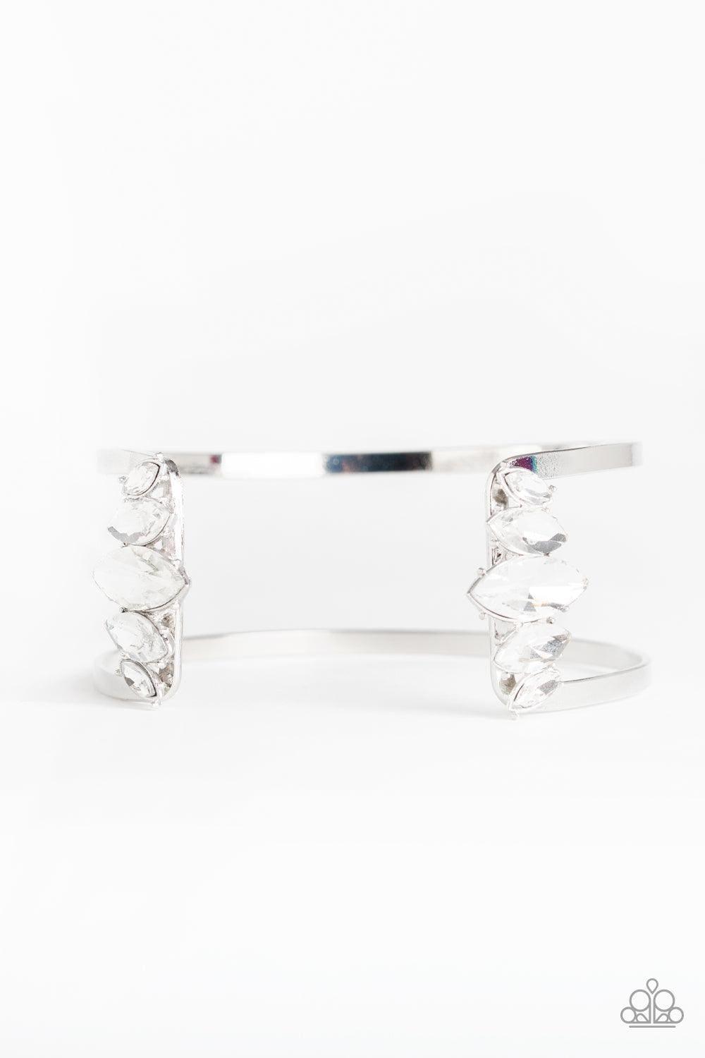 Paparazzi Accessories - Glam Power - White Bracelet - Bling by JessieK