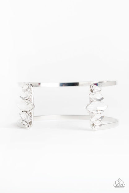 Paparazzi Accessories - Glam Power - White Bracelet - Bling by JessieK