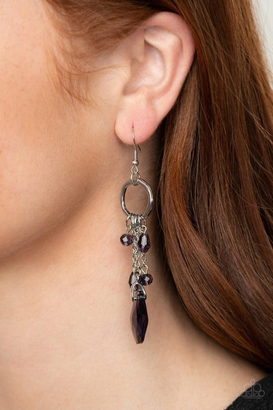 Paparazzi Accessories - Glammed Up Goddess - Purple Earrings - Bling by JessieK