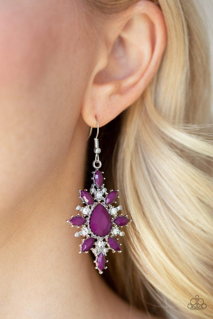 Paparazzi Accessories - Glamorously Colorful - Purple Earrings - Bling by JessieK