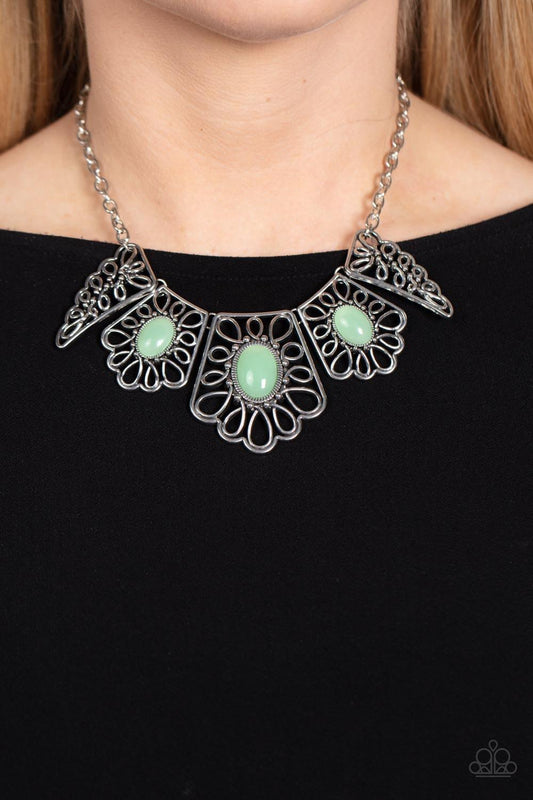 Paparazzi Accessories - Glimmering Groves - Green Necklace - Bling by JessieK