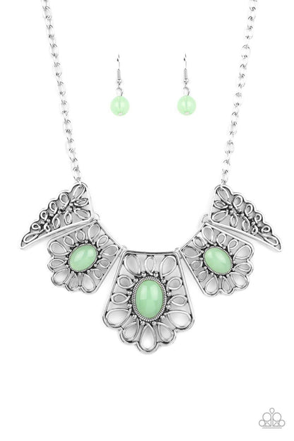 Paparazzi Accessories - Glimmering Groves - Green Necklace - Bling by JessieK
