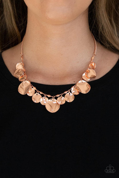 Paparazzi Accessories - Glisten Closely - Copper Necklace - Bling by JessieK
