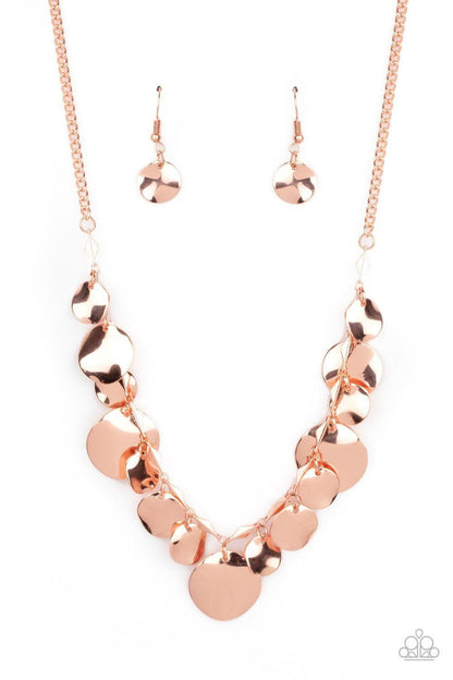 Paparazzi Accessories - Glisten Closely - Copper Necklace - Bling by JessieK