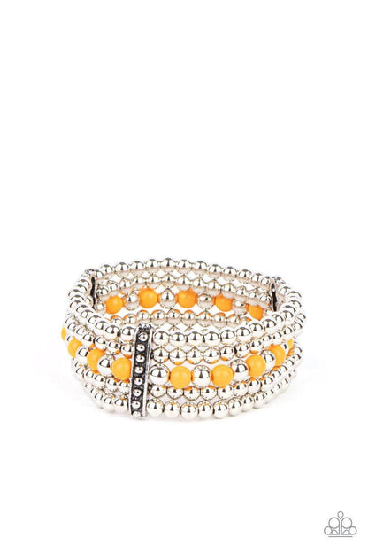 Paparazzi Accessories - Gloss Over The Details - Orange Bracelet - Bling by JessieK