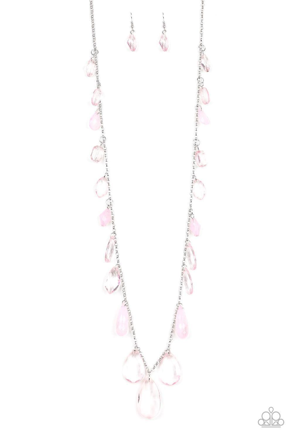 Paparazzi Accessories - Glow And Steady Wins The Race - Pink Necklace - Bling by JessieK