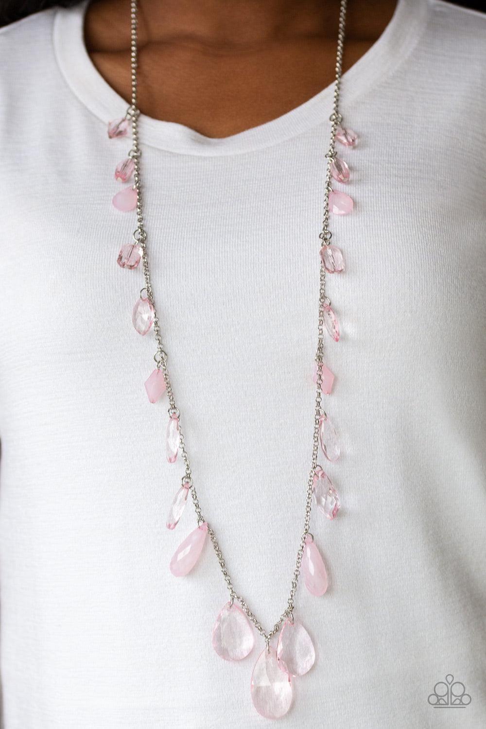 Paparazzi Accessories - Glow And Steady Wins The Race - Pink Necklace - Bling by JessieK