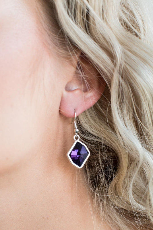 Paparazzi Accessories - Glow It Up - Purple Earrings - Bling by JessieK