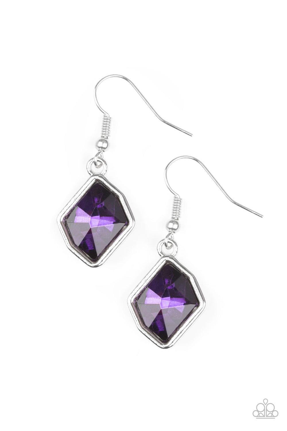 Paparazzi Accessories - Glow It Up - Purple Earrings - Bling by JessieK