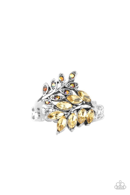 Paparazzi Accessories - Glowing Gardenista - Yellow Ring - Bling by JessieK