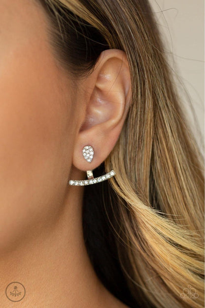 Paparazzi Accessories - Glowing Glimmer - White Earrings - Bling by JessieK