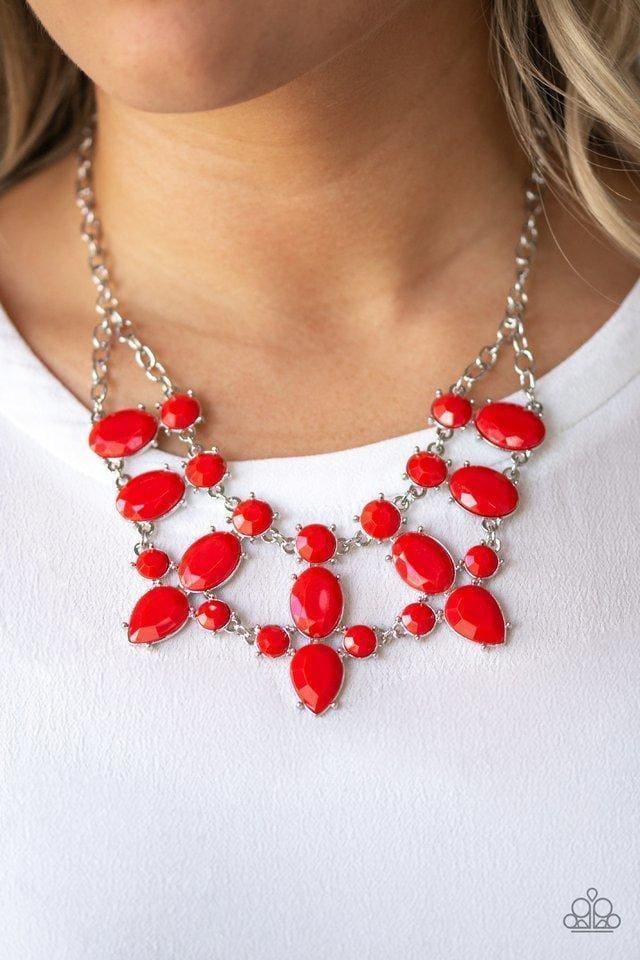 Paparazzi Accessories - Goddess Glow - Red Necklace - Bling by JessieK